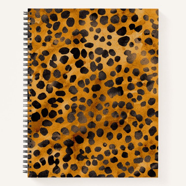 Carnet Aquarelle Cheetah Print (Devant)
