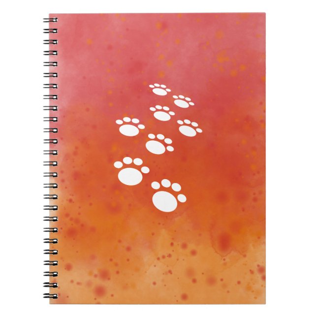 Carnet Aquarelle Chien Paw Traces (Devant)