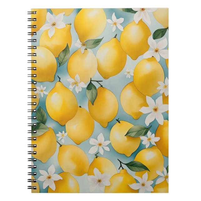 Carnet Aquarelle Citron/fruit  (Devant)