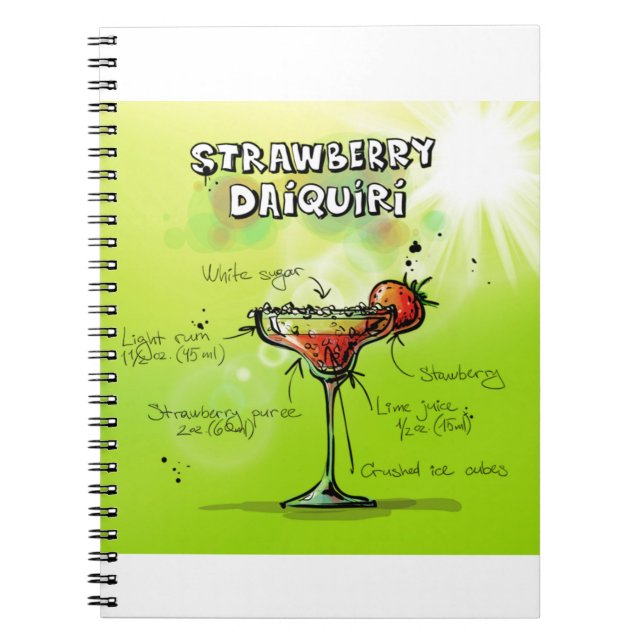 Carnet Aquarelle Cocktail Recette (Devant)