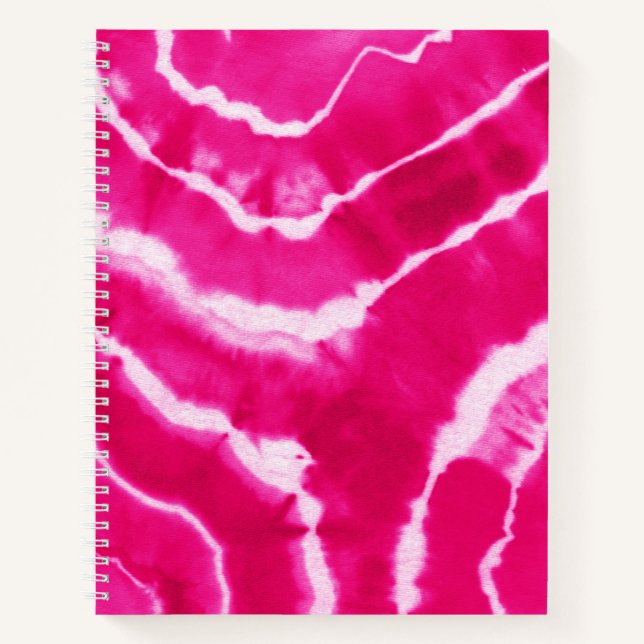 Carnet Aquarelle Cool de teinture rose chaud Magenta Fuch (Devant)
