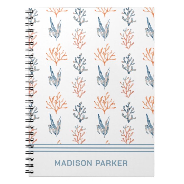 Carnet Aquarelle Coraux de mer (Devant)