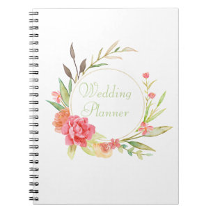 Carnet Aquarelle Cottage Wreath of Garden Roses