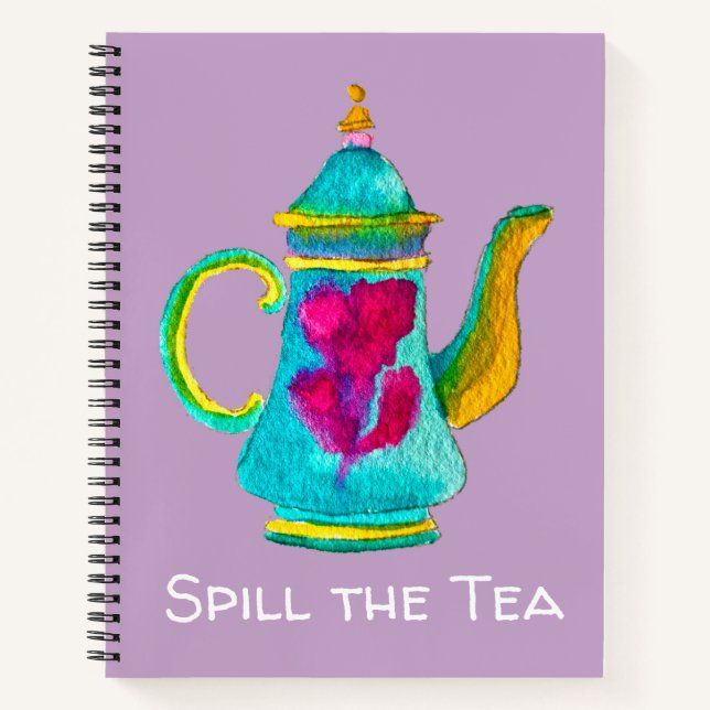 Carnet Aquarelle couleur turque teapot (Devant)