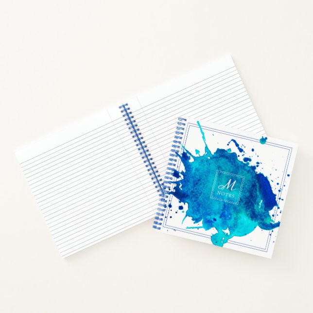 Carnet Aquarelle | Couleurs de bleu (Intérieur)