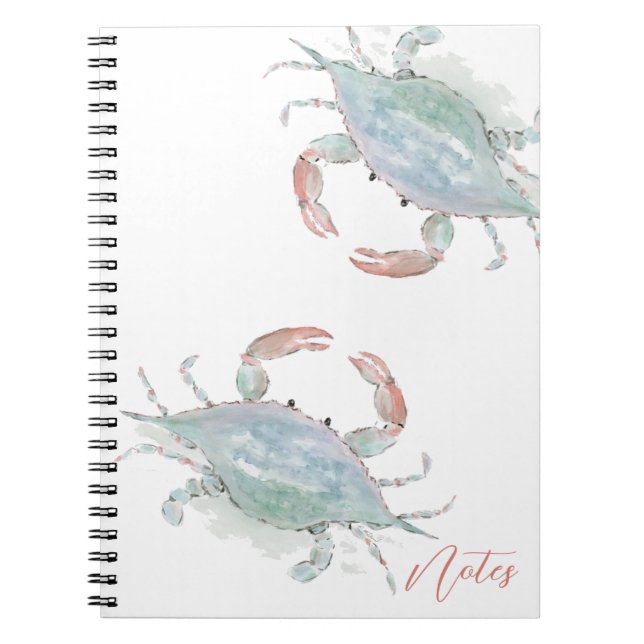 Carnet Aquarelle Crabe côtier (Devant)