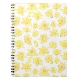 Carnet Aquarelle Daffodil Ditzy Motif Floral