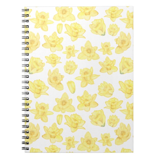 Carnet Aquarelle Daffodil Ditzy Motif Floral (Devant)
