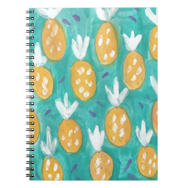 Carnet Aquarelle d'ananas (Devant)