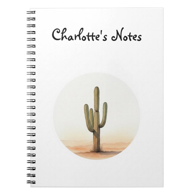 Carnet aquarelle de Cactus (Devant)