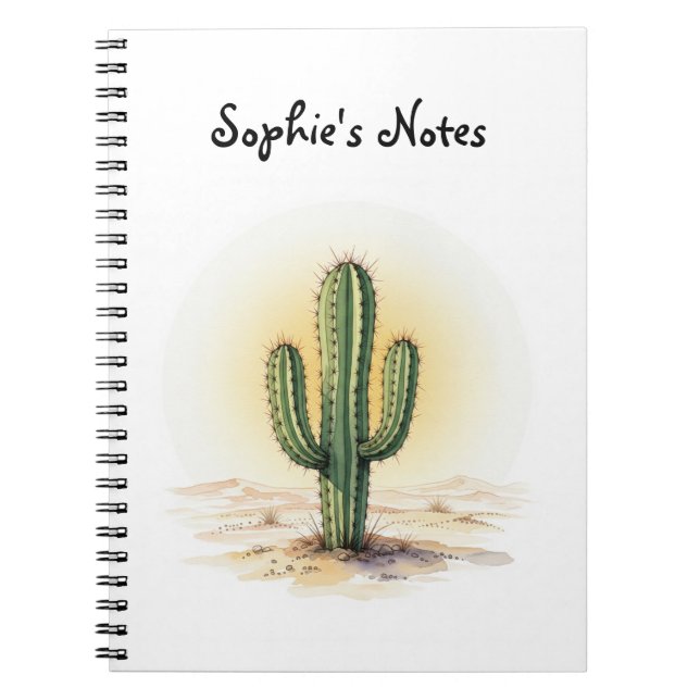 Carnet aquarelle de Cactus (Devant)