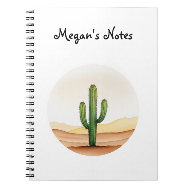 Carnet aquarelle de Cactus (Devant)