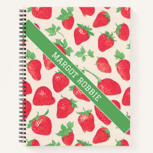 Carnet Aquarelle de fraise Motif coloré