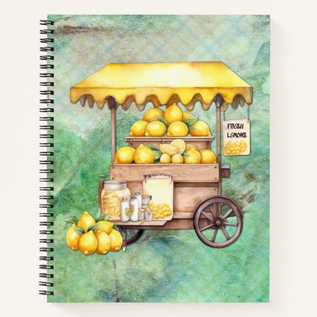 Carnet Aquarelle de panier à citron (Devant)