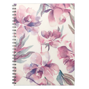 Carnet Aquarelle de pivoines : arrière - plan floral tran