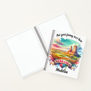 Carnet Aquarelle des paysages du Nebraska