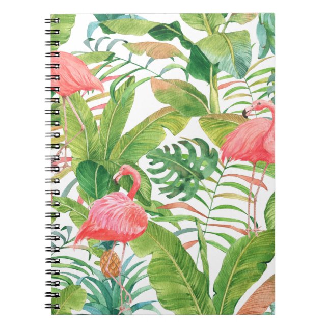 Carnet Aquarelle dessinée à la main sans couture motif av (Devant)