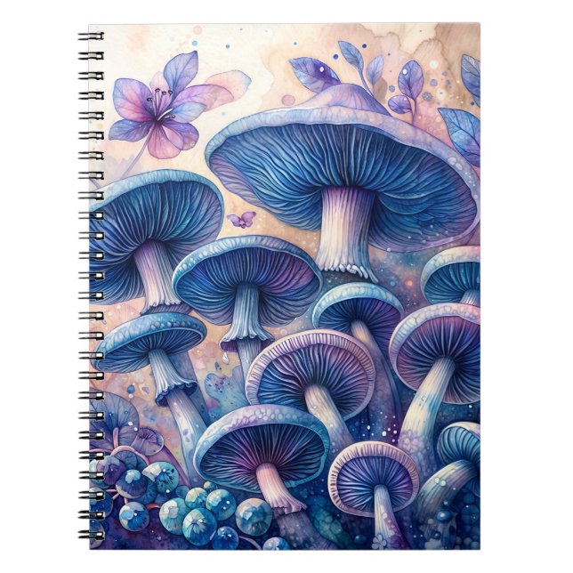 Carnet Aquarelle du champignon Casquette Indigo Milk (Devant)