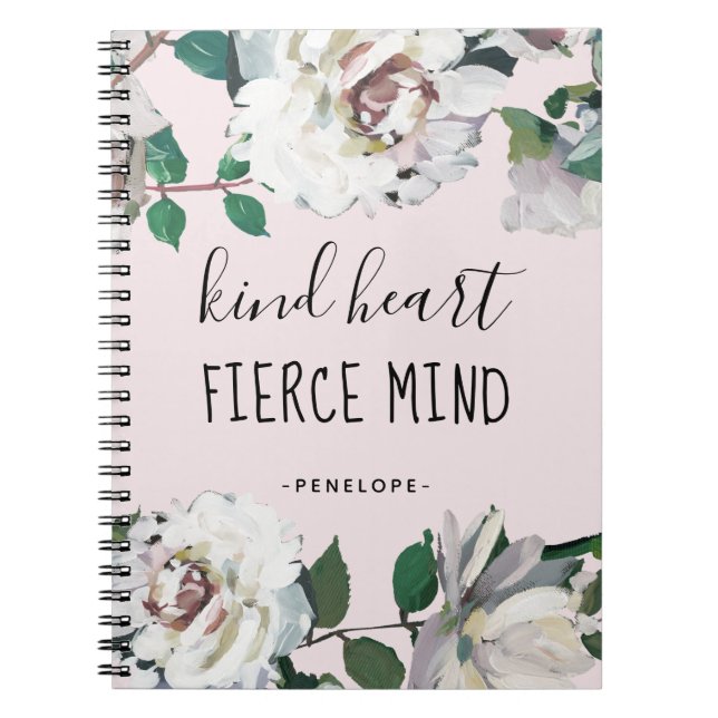 Carnet Aquarelle du coeur du genre Fierce Mind Floral et  (Devant)