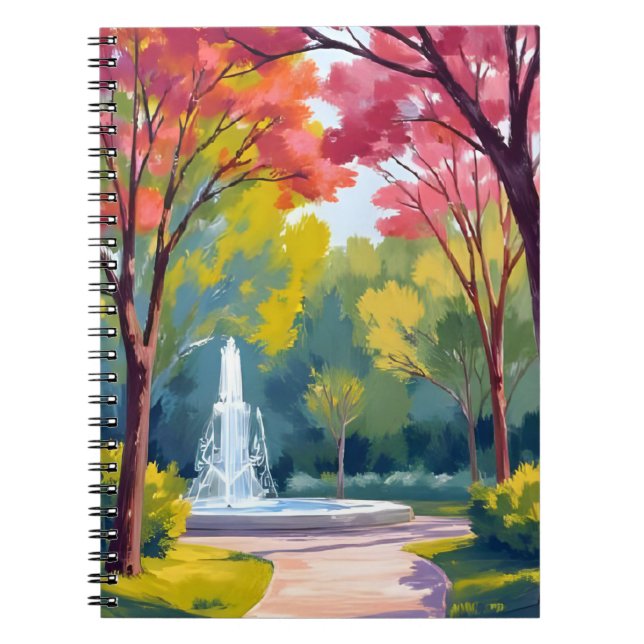 Carnet Aquarelle du feuillage d'automne du parc d'automne (Devant)