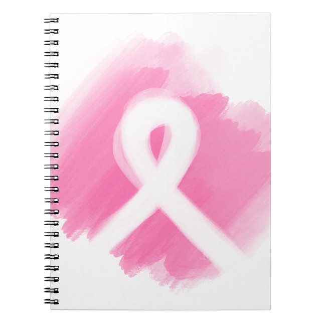 Carnet Aquarelle du ruban de sensibilisation au cancer du (Devant)