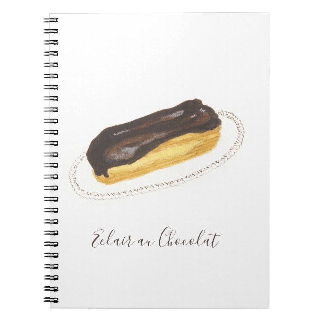 Carnet Aquarelle Éclair au Chocolat (Devant)