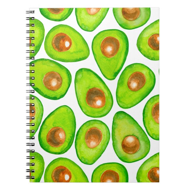 Carnet Aquarelle en tranches d'Avocado (Devant)