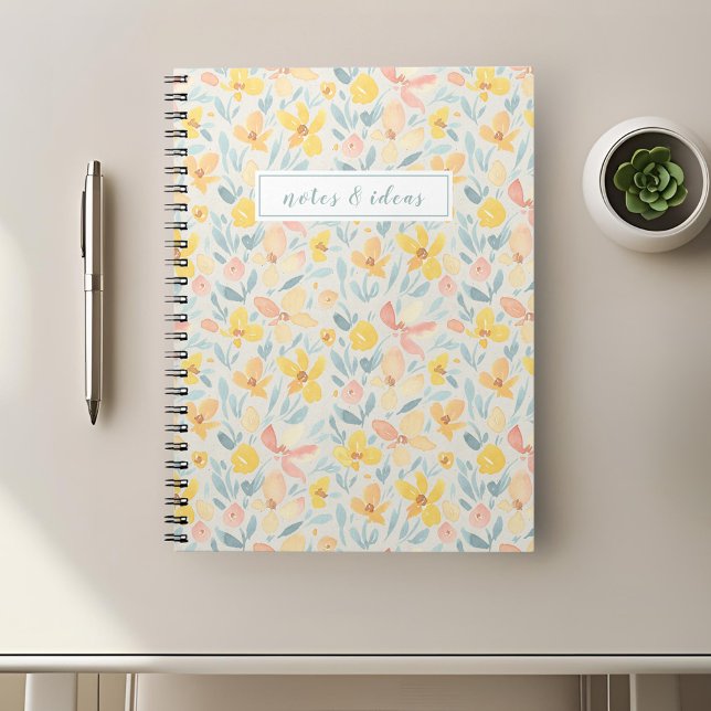Carnet Aquarelle Fleur Jaune (Créateur téléchargé)
