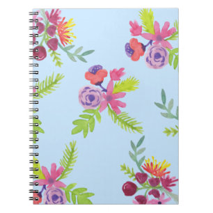 Carnet Aquarelle Fleur sauvage Motif Legs Enveloppement P