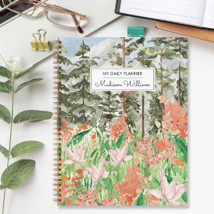Carnet Aquarelle Fleur sauvage Pré Floral Planificateur q