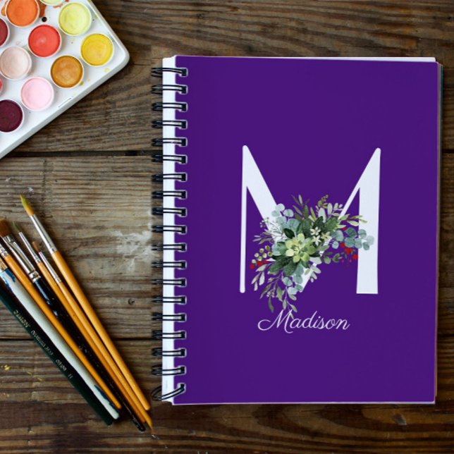 Carnet Aquarelle fleur sauvage premier violet (Créateur téléchargé)