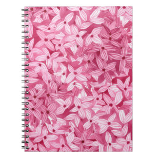 Carnet Aquarelle fleurs lilas : arrière - plan rose