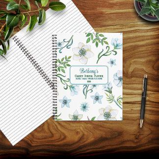 Carnet Aquarelle Floral Accueil & Jardin Spirale