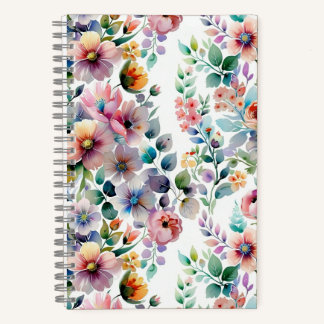 Carnet Aquarelle Floral Motif sans joint