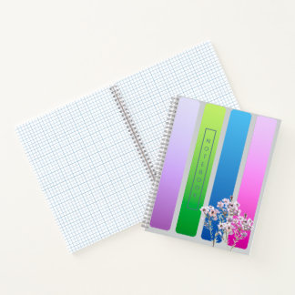 Carnet Aquarelle Florale Bleue Élégante