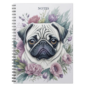 Carnet Aquarelle florale de Carlin faun personnalisé