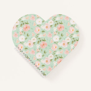 Carnet Aquarelle florale en rose et en rose