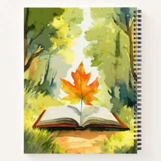 Carnet Aquarelle florale - Feuille surréaliste lisant un