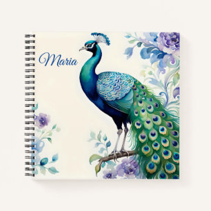 Carnet Aquarelle florale Peacock