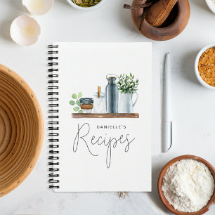 Carnet Aquarelle Fournitures de cuisine Recette personnal
