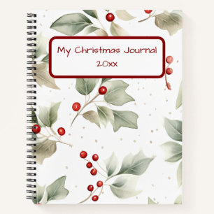 Carnet Aquarelle Holly et Berries