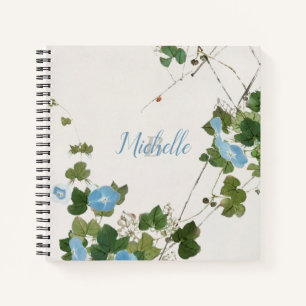 Carnet Aquarelle japonaise Fleur Bleue Botanique