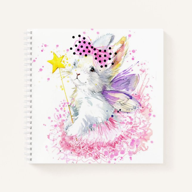 Carnet Aquarelle Lapin Fairy (Devant)