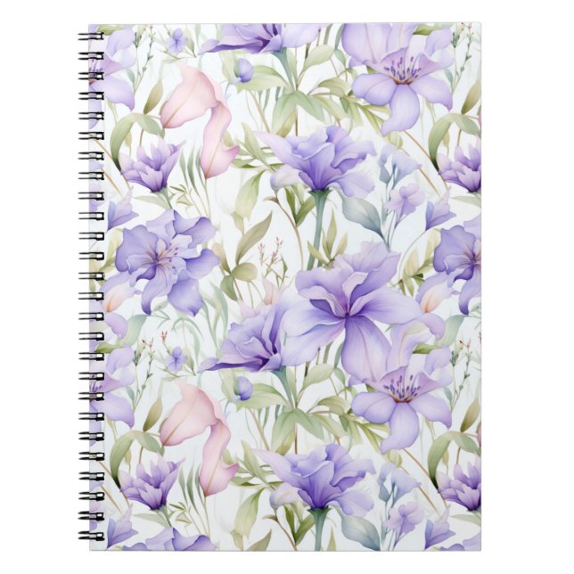 Carnet Aquarelle Lavande Blush  (Devant)