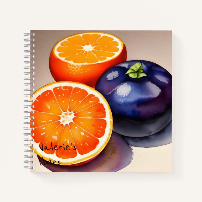 Carnet Aquarelle Lueur Orange (Devant)