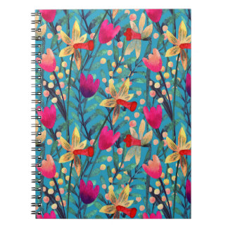 Carnet Aquarelle Lumineuse : Design Floral Sans Maille.