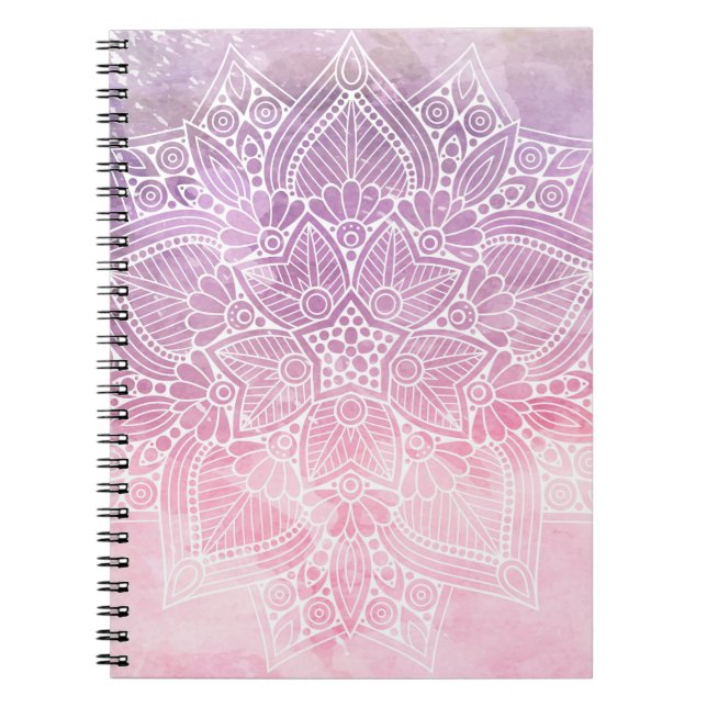 Carnet Aquarelle Mandala Guérison holistique & Spirituell (Devant)