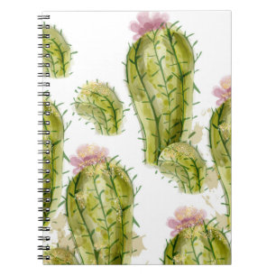 Carnet Aquarelle motif Cactus