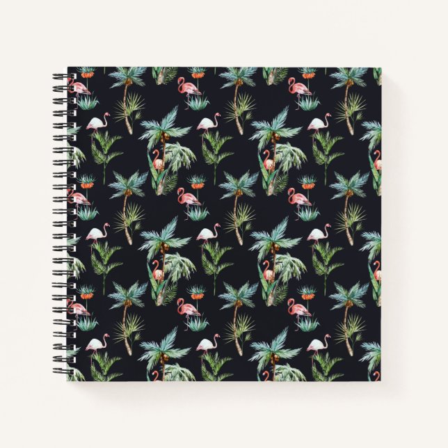 Carnet Aquarelle Motif Palm (Devant)