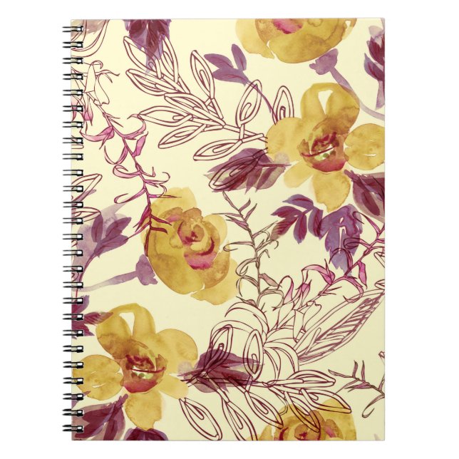Carnet Aquarelle Motif transparent avec élément profilé (Devant)